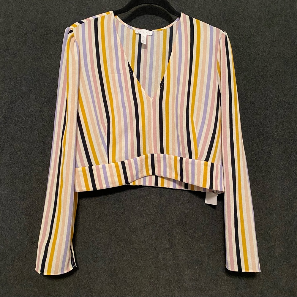 Leith long sleeve crop blouse